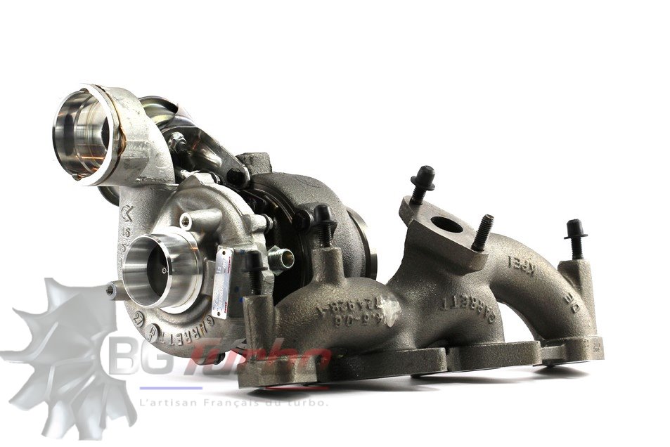 TURBO - HYBRIDE -  E/S PRÉPARÉ EN FRANCE  - STAGE1 - GT1749V - 6+6 pales - MFS PERFORMANCE 1706Diamètre admission - Ind : 34,62 mm / Exd : 49 mm / Angle : 0°
